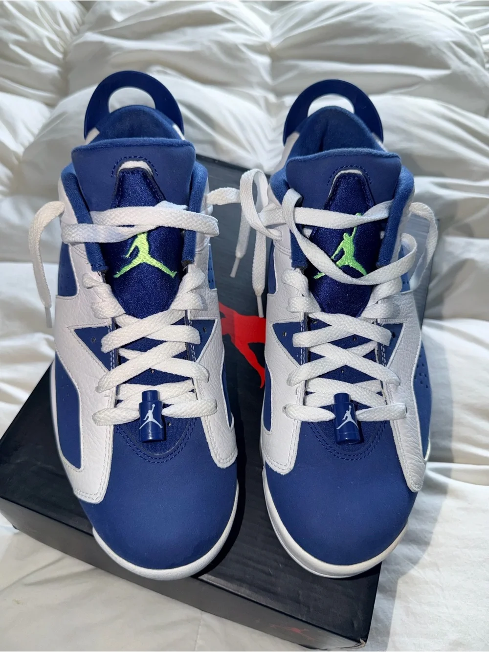 Air Jordan 6 Retro Low Insignia Blue Ghost Green Men’s 8.5